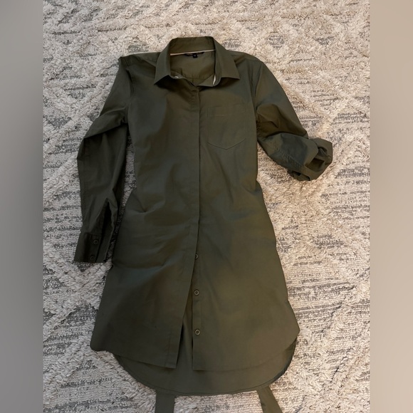 Victoria’s Secret Olive Shirt Dress Belted Size 2 - Picture 7 of 10
